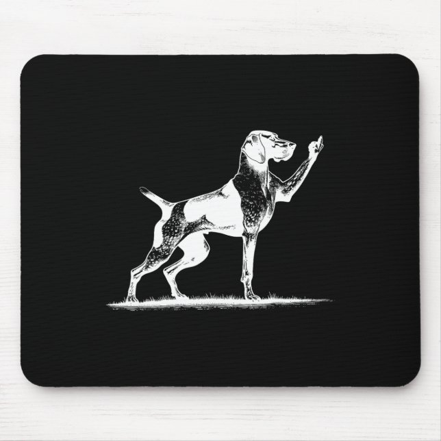 Rude Pointer Dog Hole German Shorthaired Pointer D Mouse Pad (Front)