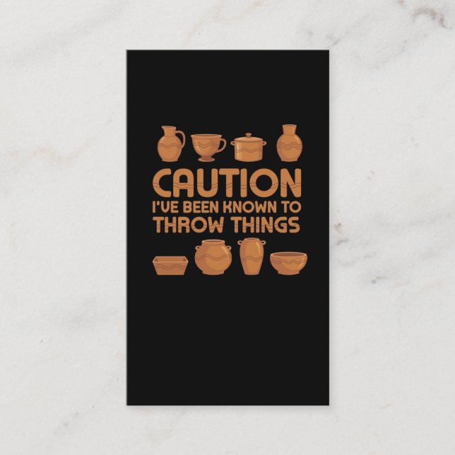 Rude Pottery Art Humor Sculpture Hobby Business Card (Front)
