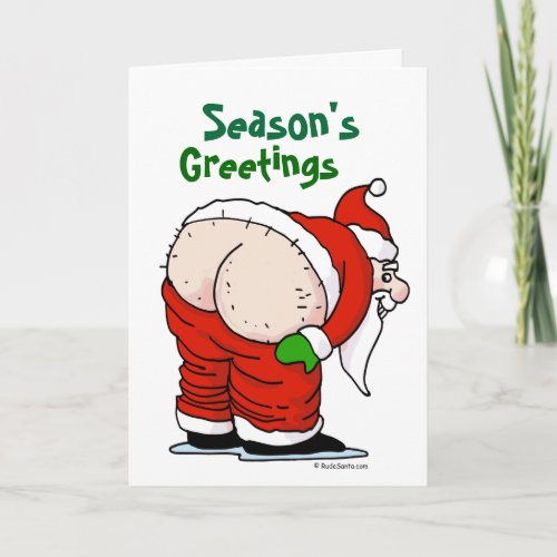 Rude Santa Christmas Card