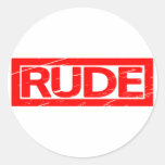 Rude Stamp Classic Round Sticker