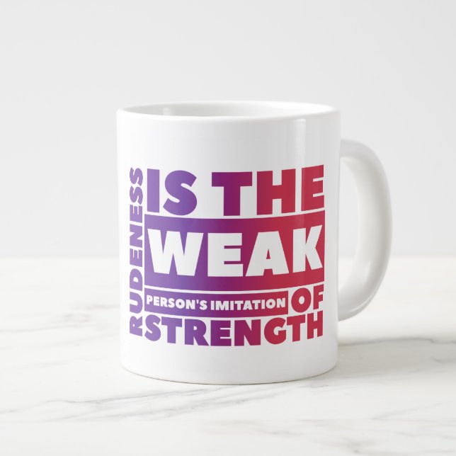 Rudeness - Jumbo Giant Coffee Mug (Front Right)