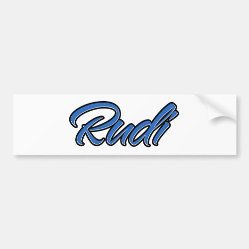 Rudi Name blue Aufkleber Sticker Autoaufkleber