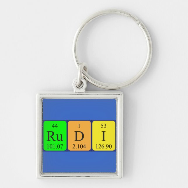 Rudi periodic table name keyring (Front)