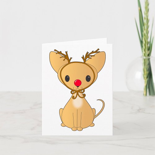 Rudolf Chihuahua Card