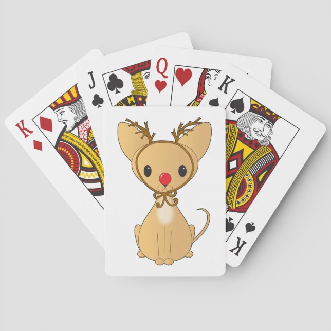 Rudolf Chihuahua Poker Cards (Back)
