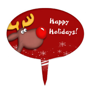 Rudolf Christmas Cake Topper