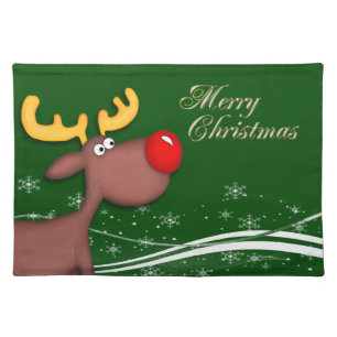Rudolf Christmas Cloth Placemat