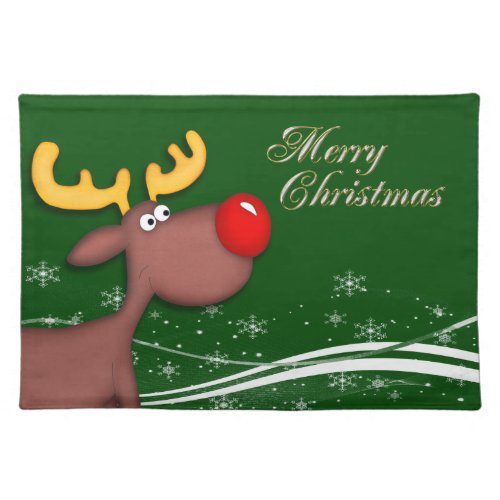 Rudolf Christmas Cloth Placemat