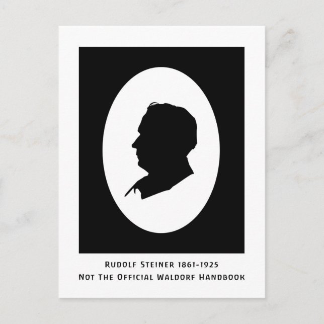 Rudolf Steiner Cameo With Dates Postcard (Front)