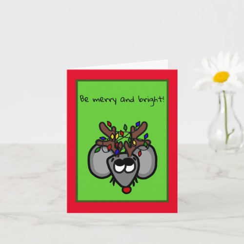 Rudolf the Red_Nosed Deer_Mouse Christmas Card