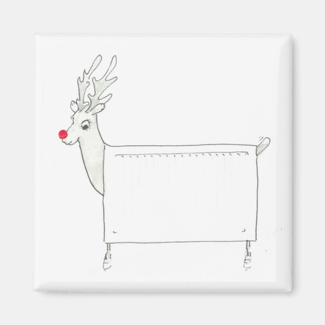 Rudolf the Red Nosed Radiator Magnet (Front)
