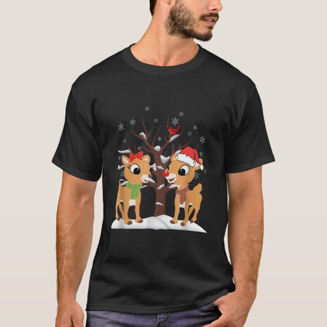 Rudolph And Clarice Reindeer T-Shirt (Front)