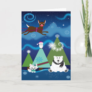 Rudolph And Friends Letterpress Thank You Card