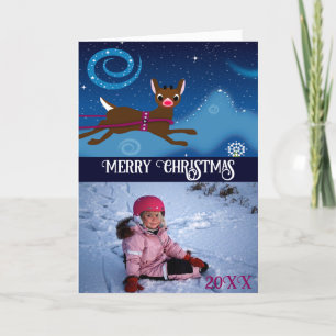 Rudolph And Friends Letterpress Thank You Card