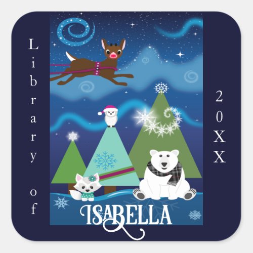 Rudolph And Friends Square Sticker