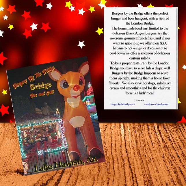 Rudolph at Burgers By the Bridge Paper Plates (Creator Uploaded)