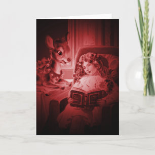 Rudolph Book Light Christmas Card