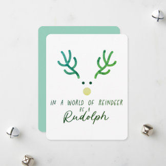 Rudolph Christmas Card