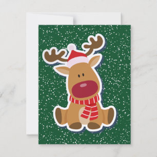 Rudolph Christmas Greeting Card