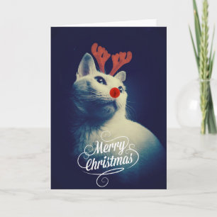 Rudolph Christmas Kitty Card