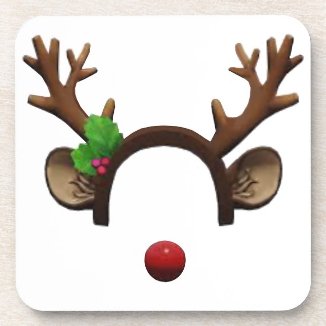 Rudolph Coasters, Set of Six Beverage Coaster (Front)