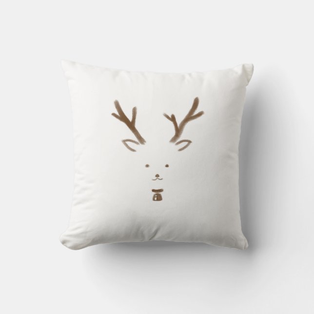 rudolph deer throw pillow (Front)