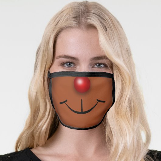Rudolph Face Mask (Worn Her)