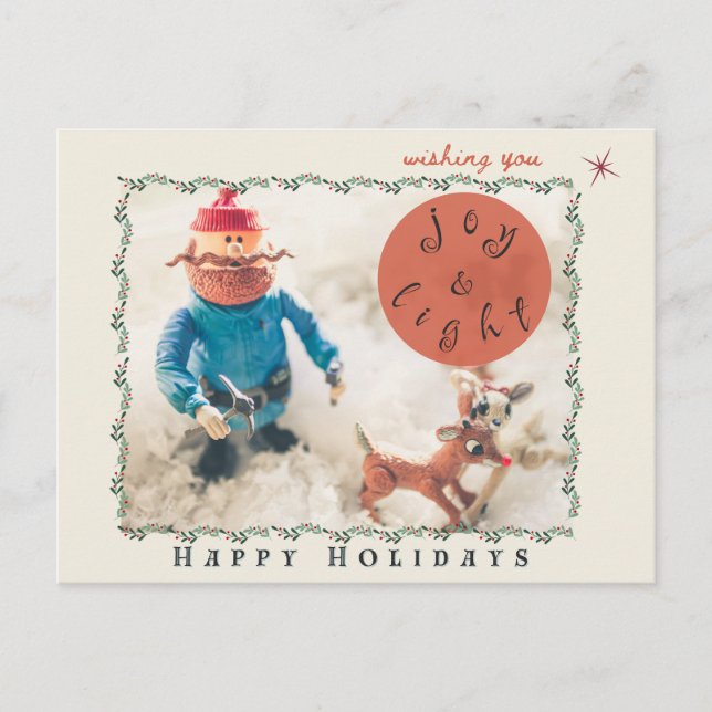 Rudolph & Friends Holiday Postcard (blank back) (Front)