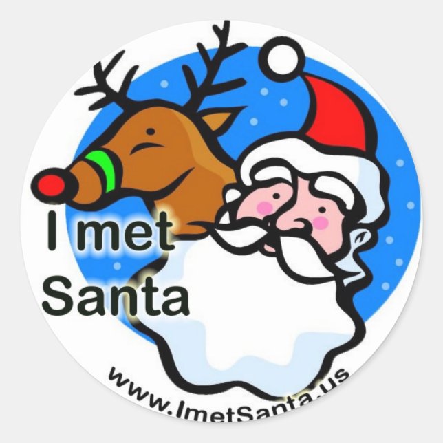 Rudolph - I Met Santa Sticker (Front)