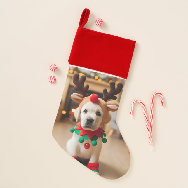 Rudolph Labrador Christmas Stocking (Front)