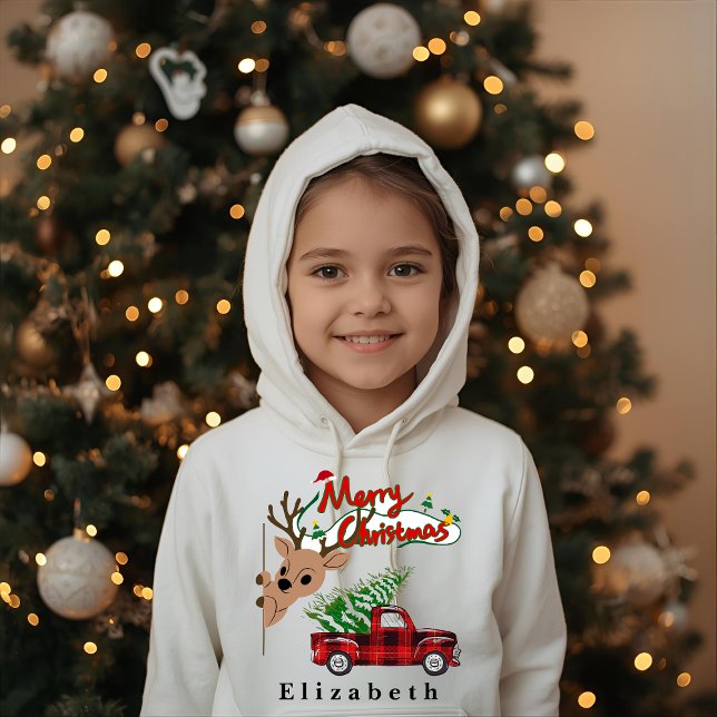 Rudolph Merry Christmas - Personalized Kids Hoodie (Creator Uploaded)