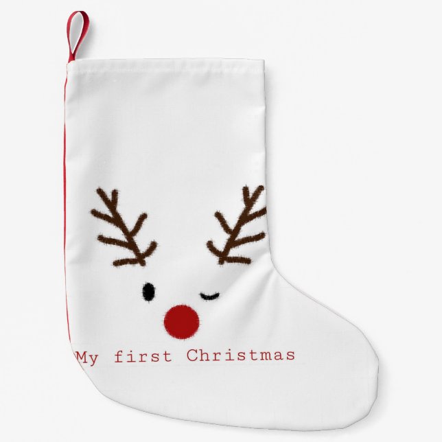 Rudolph My First Christmas Small Christmas Stocking (Front)