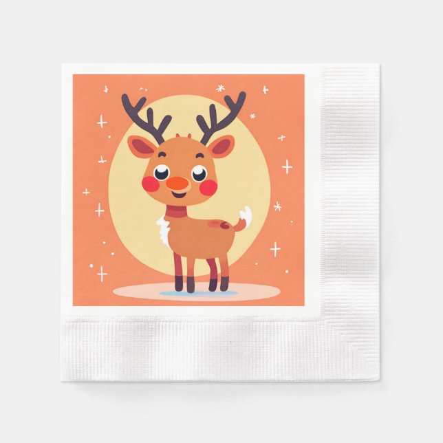 Rudolph Paper Napkin (Front)