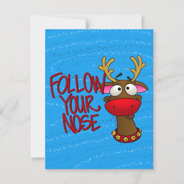 Rudolph, Paper Ornament Card (Front)