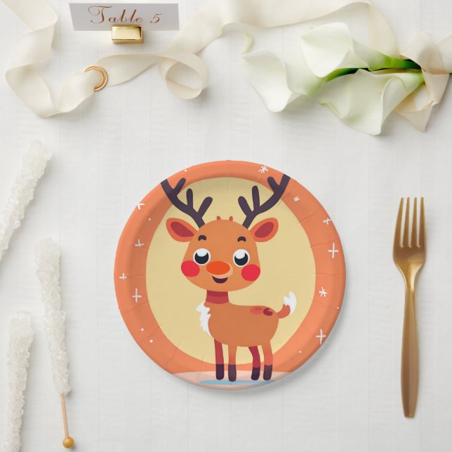 Rudolph Paper Plate (Wedding)