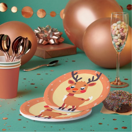 Rudolph Paper Plate