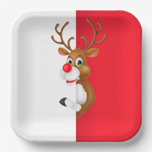 Rudolph  paper plates