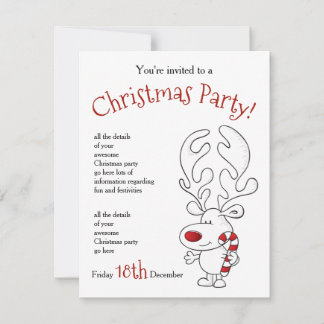 Rudolph Party Invitation