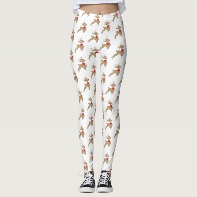 Rudolph Pattern Leggings (Front)