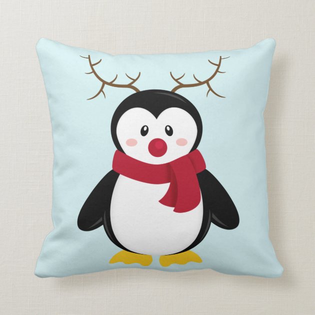 penguin throw pillow