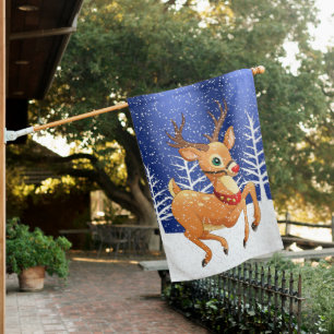 Rudolph Prancing House Flag