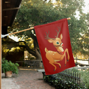 Rudolph Prancing House Flag