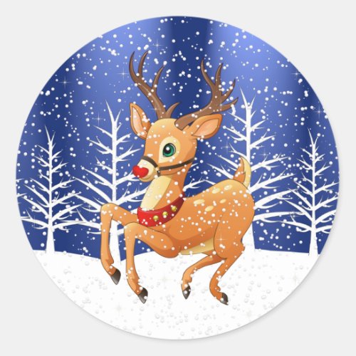 Rudolph Prancing Stickers