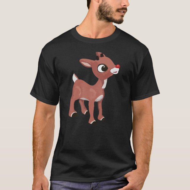Rudolph Red Nosed Reindeer Christmas Pajamas Men T-Shirt (Front)