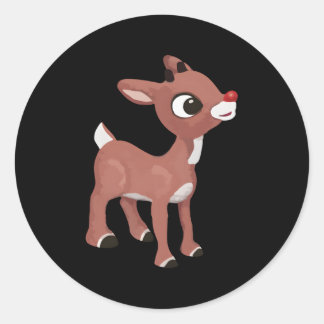 Rudolph Red Nosed Reindeer Pajamas Classic Round Sticker