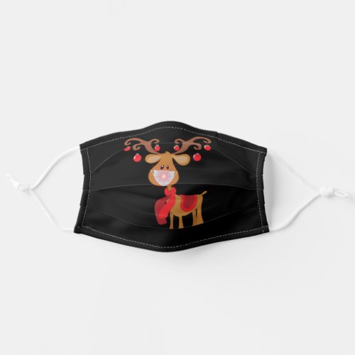 Rudolph Reindeer Christmas Holiday Adult Cloth Face Mask