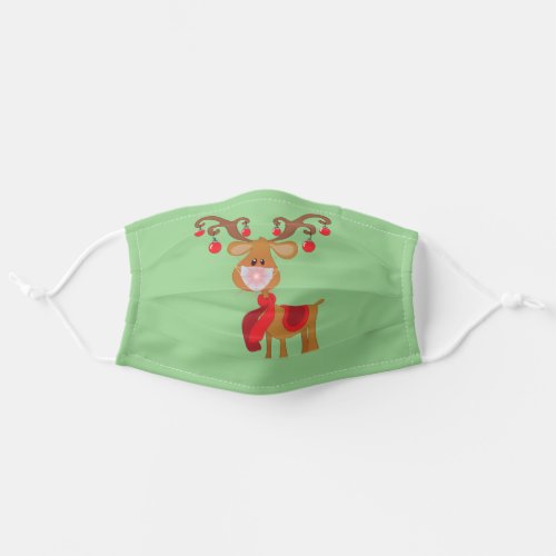 Rudolph Reindeer Christmas Holiday Adult Cloth Face Mask