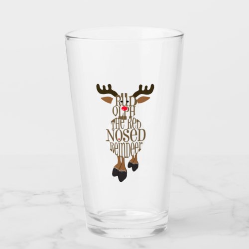 Rudolph Reindeer Glass