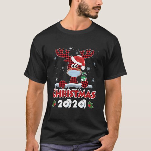 Rudolph Reindeer Mask Matching Family Christmas 20 T_Shirt
