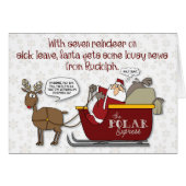 “Rudolph Retires” Funny Christmas Card (Front Horizontal)